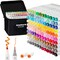 120 Colors Alcohol Markers, Dual Tip Alcohol Based Art Markers Set for Kids Adults Coloring Drawing, Chisel & Fine